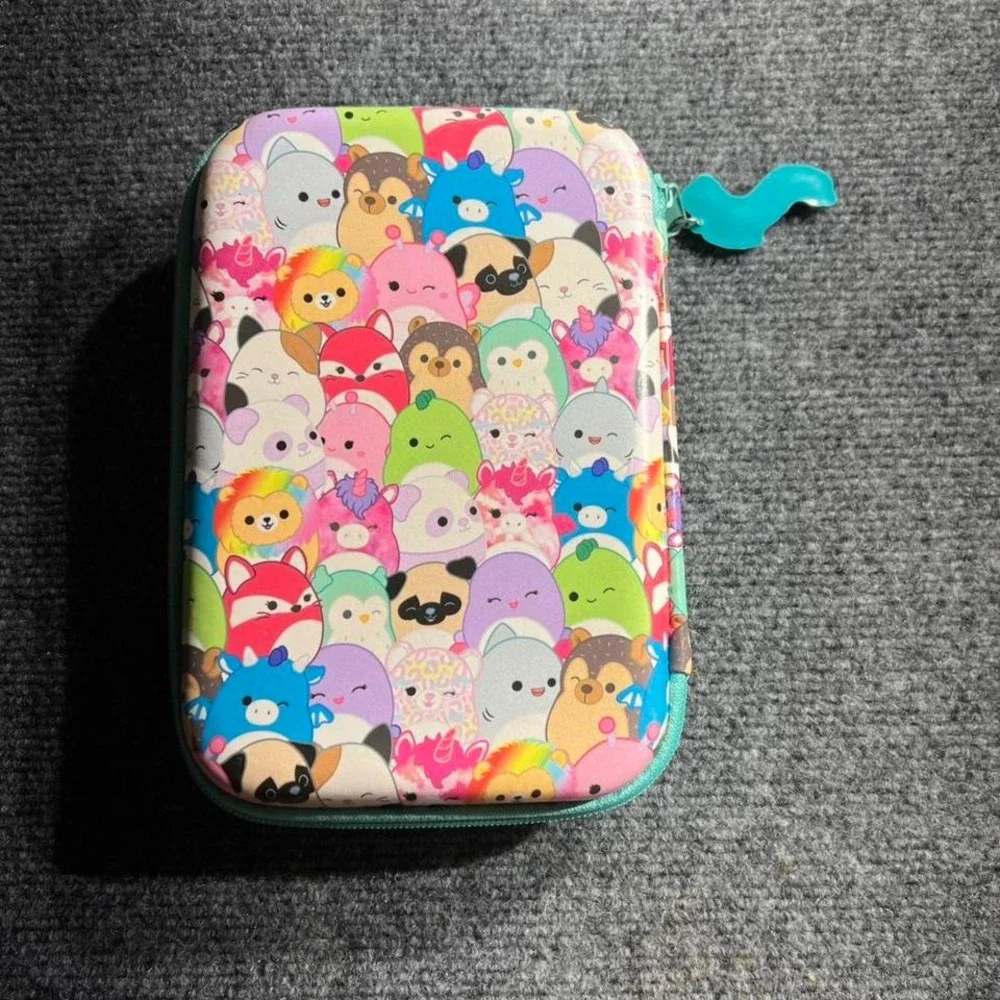 Squishmallows Owl Plush Pencil Case‎ Teal Blue Multi Character Travel Organizer
